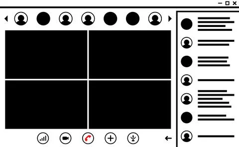 Video call screen template. Vector illustration for photoshop Stock Illustration