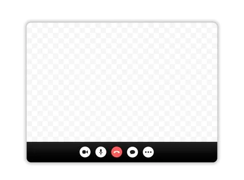 Video call screen template. Video call interface. Vector page of the workspace イラスト素材