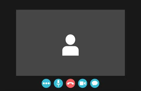 Video call screen template. Video call interface. Vector page of the workspace Stock Illustration