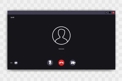 Video Call screen template. Videocall interface. Online webinar イラスト素材