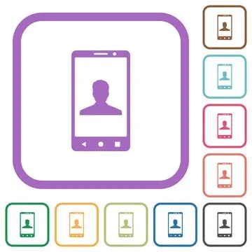 Video call simple icons 스톡 일러스트