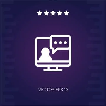 Video call vector icon Illustrazione stock