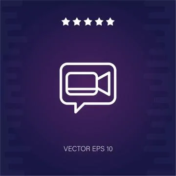 Video call vector icon Stock Illustration