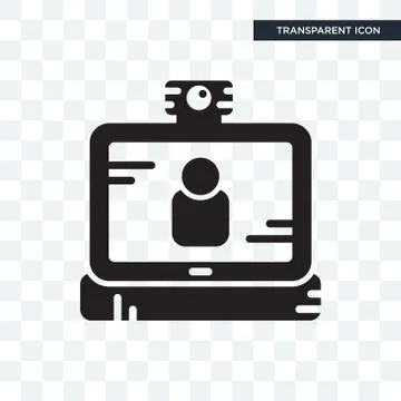 Video call vector icon isolated on transparent background, Video call logo de Stock Illustration