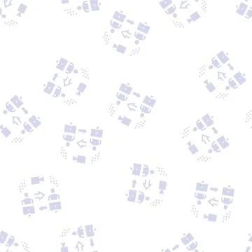 Video calling computer application glyph seamless pattern Stockillustratie