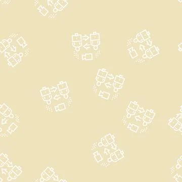 Video calling computer application line seamless pattern イラスト素材