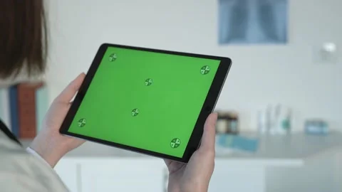 Video calling distant patient on tablet. Stock Footage 170029621