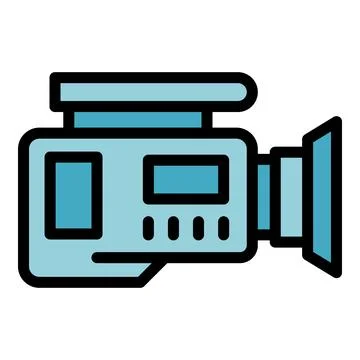 Video cam icon vector flat Stock Illustration
