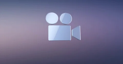 Video Cam Silver 3d Icon Stock Footage 69807116