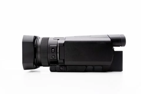 Video camera on black background Foto stock