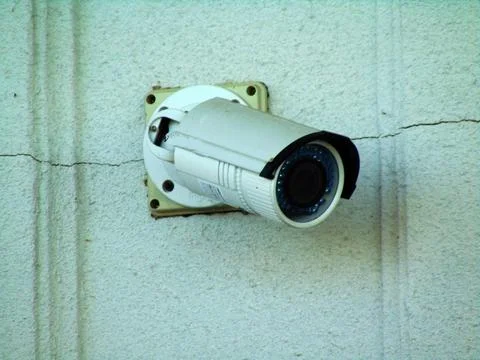 Video camera on a building Stock Photos