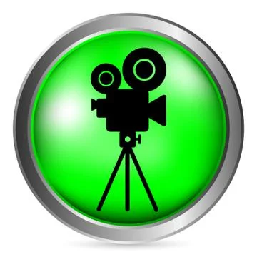 Video camera button Stock Illustration