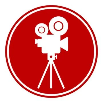 Video camera button Stock Illustration