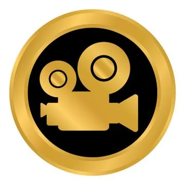 Video camera button. Stock Illustration