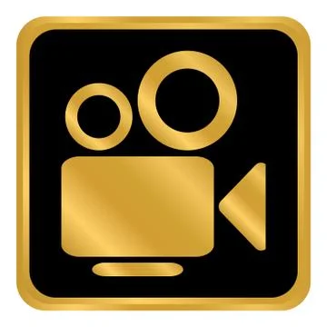 Video camera button. Illustrazione stock