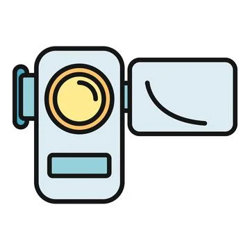 Video camera camcorder icon recording media content production Stock Illustration