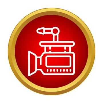 Video camera camcorder recording icon for cinema studio Stock Illustration