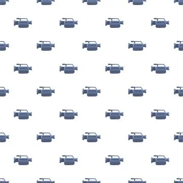 Video camera camcorder seamless pattern for recording Stock Illustration