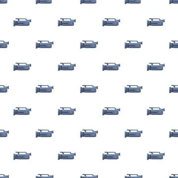 Video camera camcorder seamless pattern for filmmaking production Illustrazione stock
