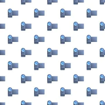 Video camera camcorder seamless pattern white background Stock Illustration