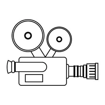 Video camera cinema icon Stock Illustration