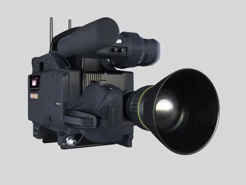 Video camera (clipping path) Stock Illustration