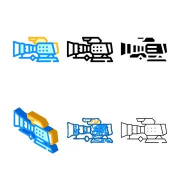 Video camera color icon vector multipack Stock Illustration