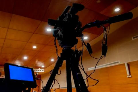 Video camera in a consert Stock Photos
