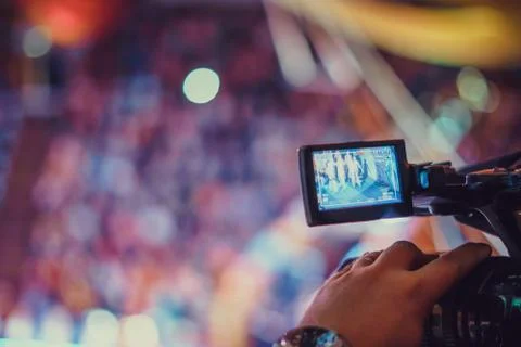 Video camera of the event Stock Photos
