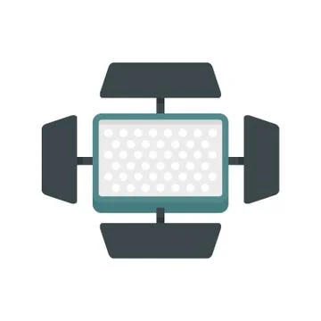 Video camera flash icon, flat style 스톡 일러스트