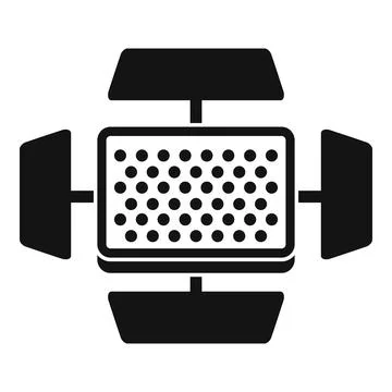 Video camera flash icon, simple style Stock Illustration