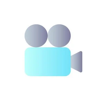 Video camera flat gradient color ui icon Illustrazione stock