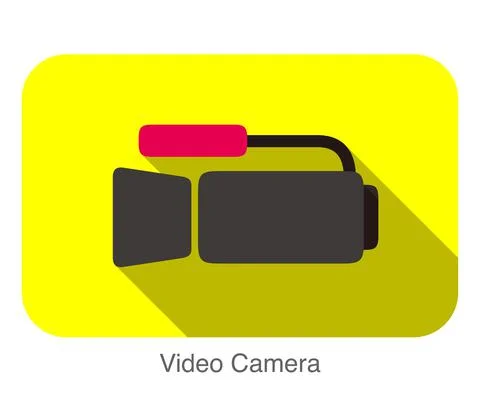 Video Camera flat icon design vector illustration Stock Illustration