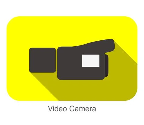 Video Camera flat icon design vector illustration Stock Illustration