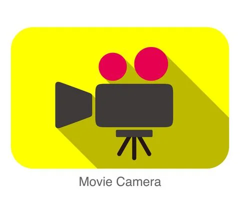 Video Camera flat icon design vector illustration Stock-Illustration