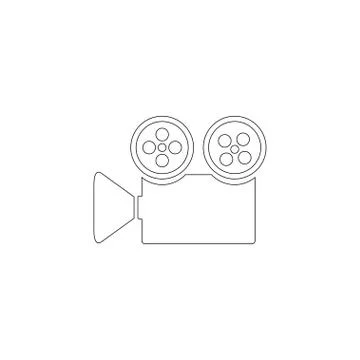 Video camera. flat vector icon Stock Illustration