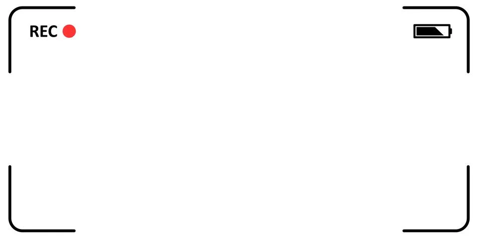 Video camera frame display. Screen of smartphone camera. Focusing screen. F.. Stock Illustration