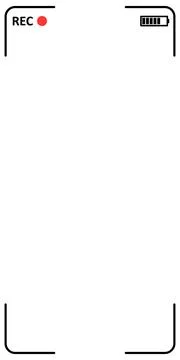 Video camera frame display. Screen of smartphone camera. Focusing screen. F.. Stock Illustration