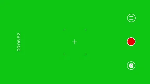 Video Camera Frame Viewfinder Overlay and Timer on Background. Template. 4K.. Stock Footage 303032264