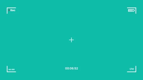 Video Camera Frame Viewfinder Overlay and Timer on Background. Template. 4K.. Stock Footage 303032267
