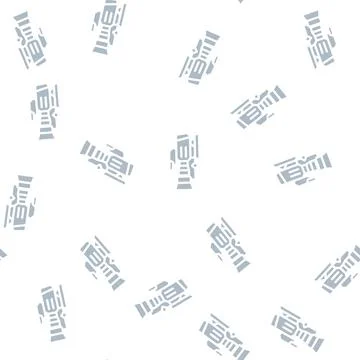 Video camera glyph vector seamless pattern Stock Illustration