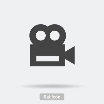 Video camera icon, Black vector is type EPS10 Stock Illustration