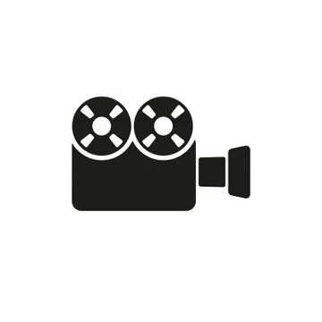 The video camera icon. Camcorder symbol. Flat Stock Illustration