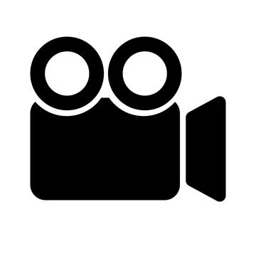 Video camera icon. Cinema camera icon. Film camera and movie camera icons. .. Stock Illustration