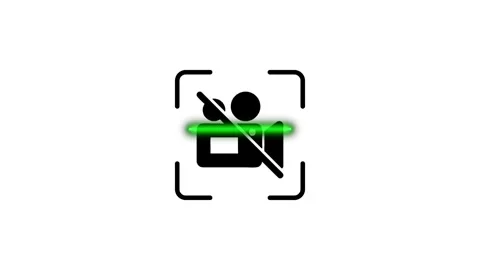 A video camera icon with a diagonal line over it, indicating that video rec.. Stock Footage 346498847