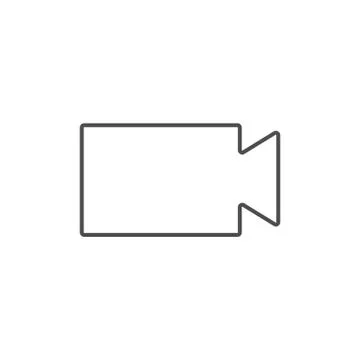 Video camera icon. Flat design. Vector illustration. Illustrazione stock