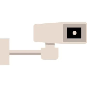 Video camera icon flat vector cctv security Illustrazione stock