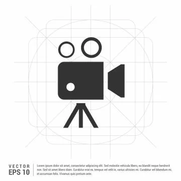 Video camera icon Illustrazione stock