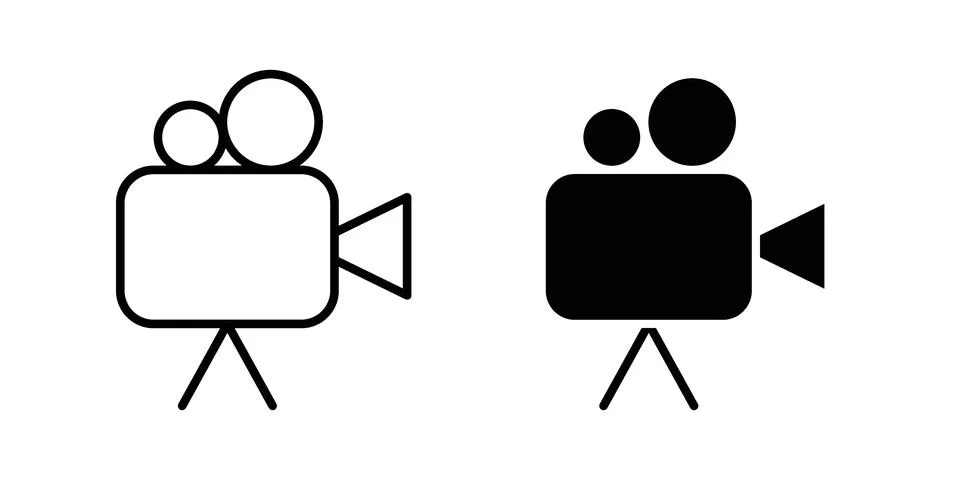 Video camera icon Illustration set. Vector Eps10 for apps Stock Illustration