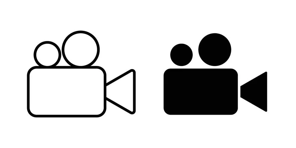 Video camera icon Illustration set. Vector Eps10 for apps Stock Illustration